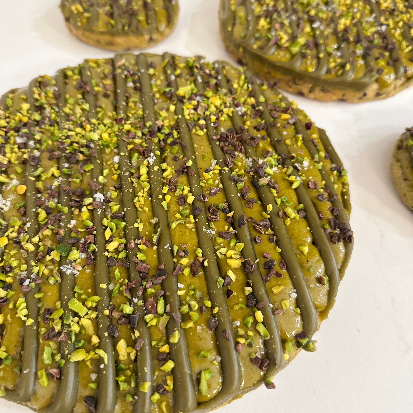 Cookies pistache et pépites de chocolat