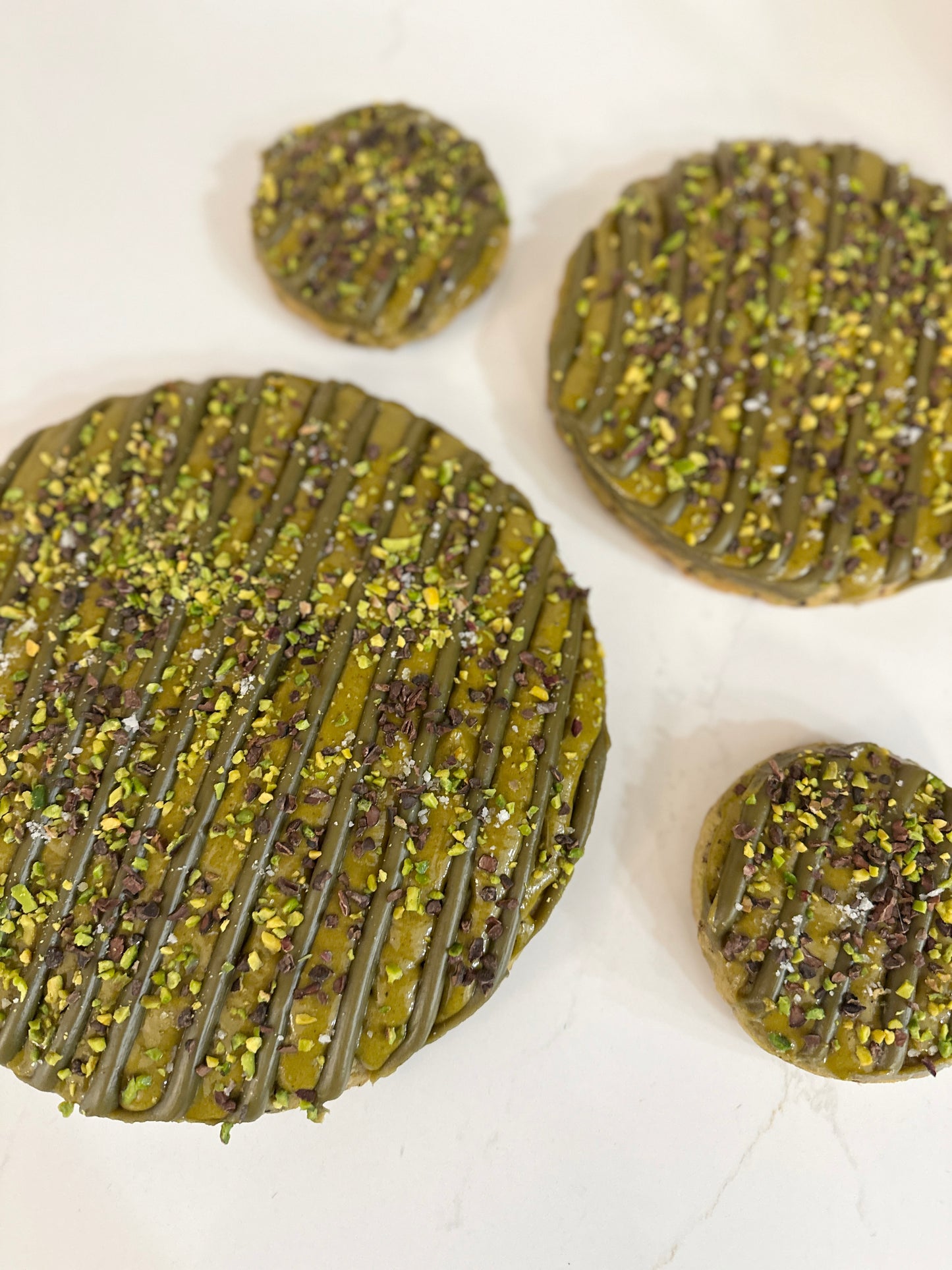 Cookies pistache et pépites de chocolat